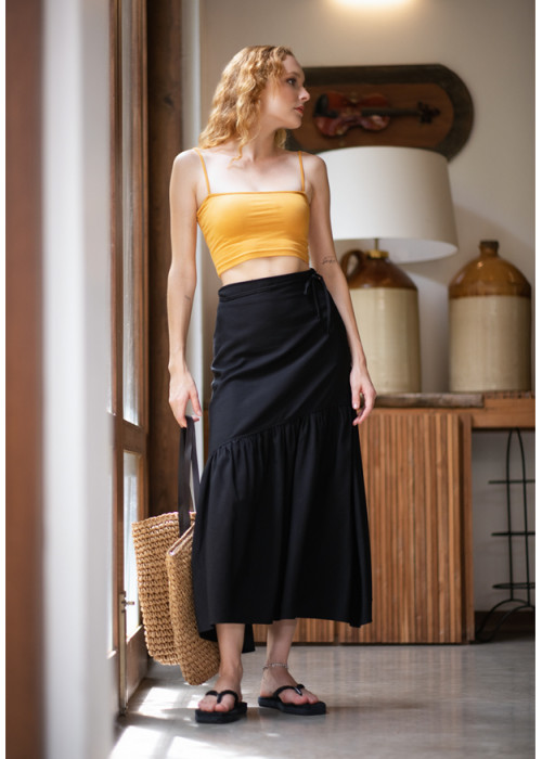 JUDIE ASYMMETRICAL BLACK  SKIRT